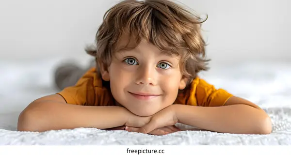 Portrait of a happy smiling child