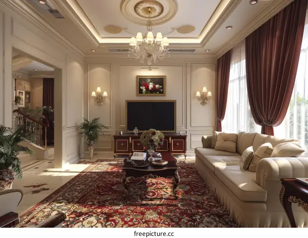 Stylish Modern Spacious and Comfortable Living Room Interior