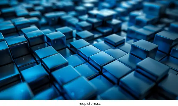 Blue cubes background