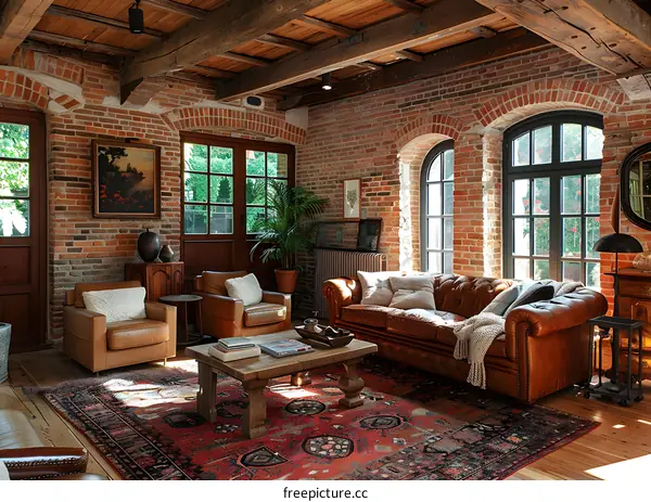 retro living room interior design