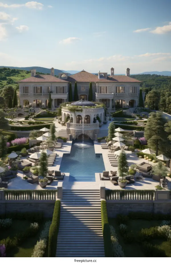 Magnificent Mansion with Pool and Garden Paradise