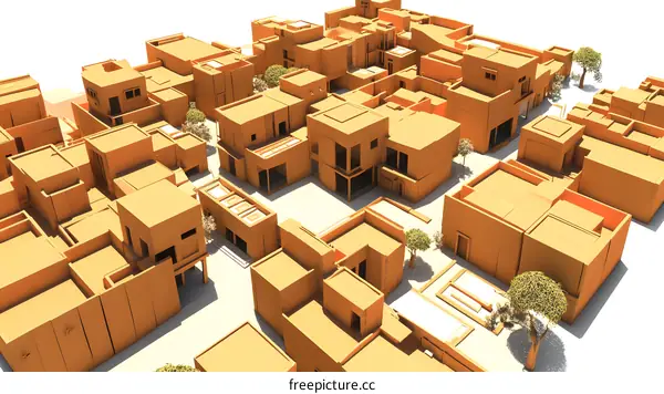 3D Model of a Desert Town