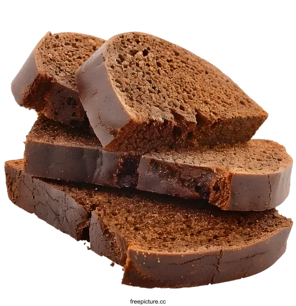 [Transparent Background PNG]Closeup Of Sliced Chocolate Cake On White Background
