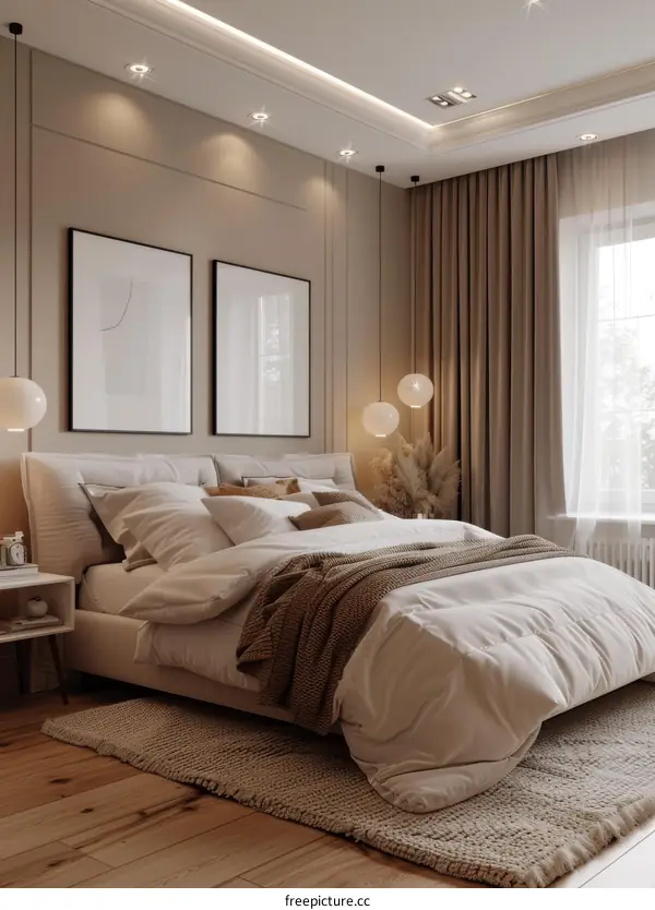 Modern Bedroom Interior Design Illustration