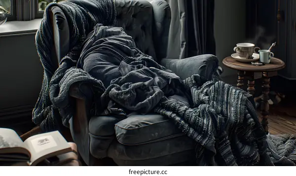 Cozy Armchair in a Dark and Moody Room