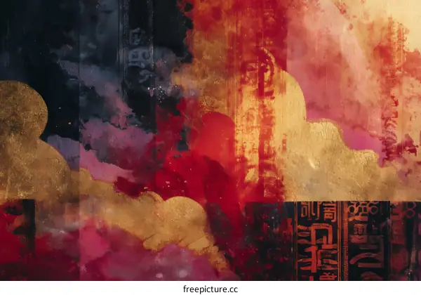 Abstract Colorful Artistic Composition