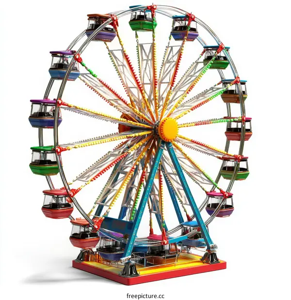 Colorful Ferris Wheel Attraction