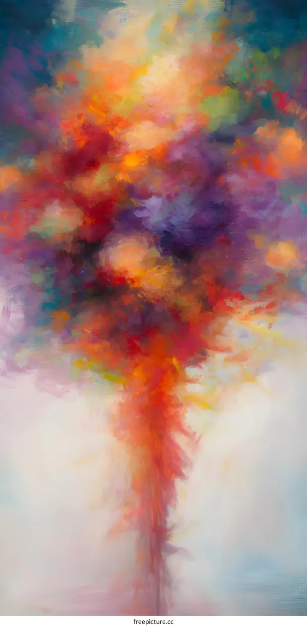 Abstract Colorful Sky Painting