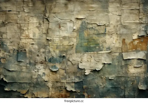 Old grunge ripped torn posters paper texture background