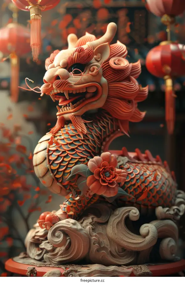 Dancing Dragon for Good Fortune and Prosperity