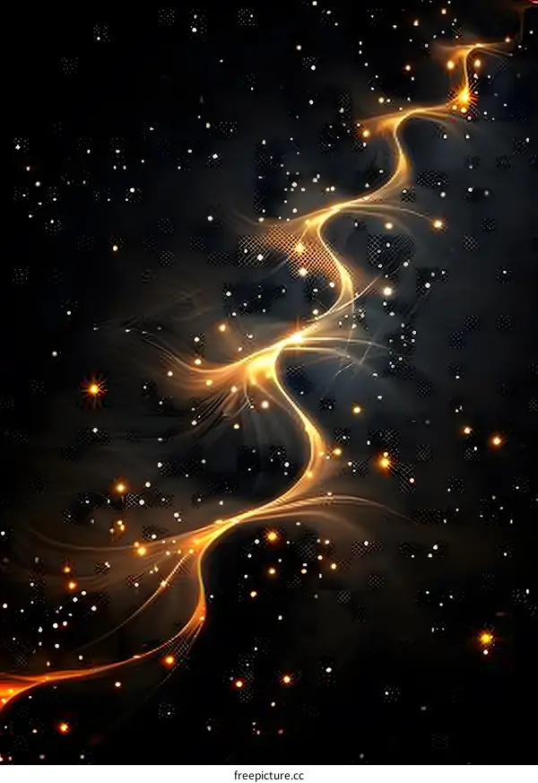 Abstract Gold Galaxy Background