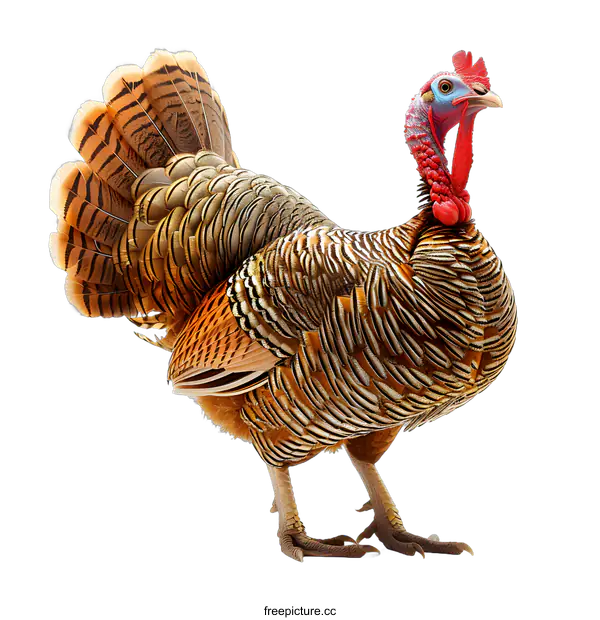 [Transparent Background PNG]Male Turkey on White Background