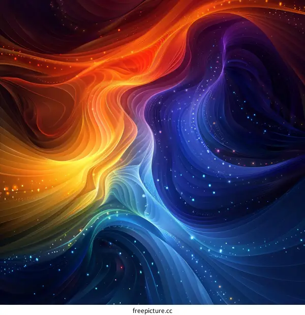Abstract Colorful Flowing Lines