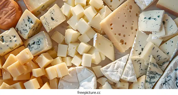 Assortment of Different Types of Cheese