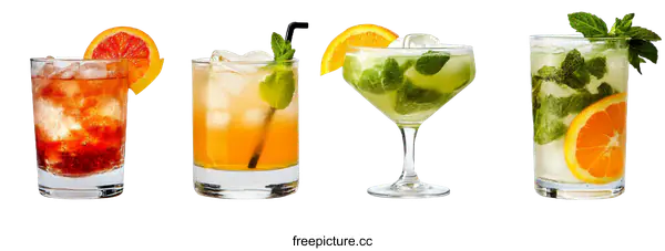 [Transparent Background PNG]Various Cocktails Collection