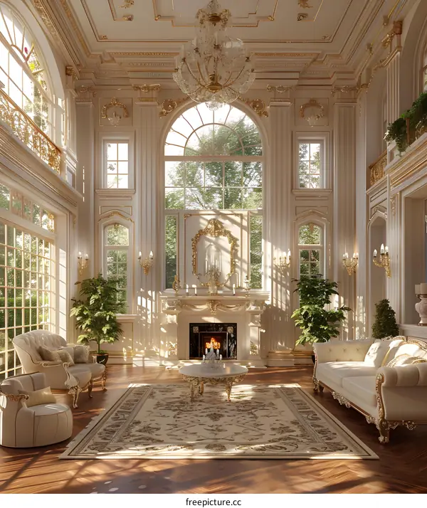 European style living room interior design