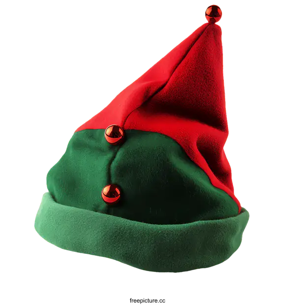 [Transparent Background PNG]Christmas Elf Hat Red and Green