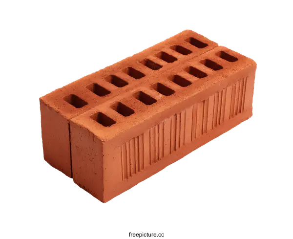 [Transparent Background PNG]Red Hollow Building Brick Construction Material