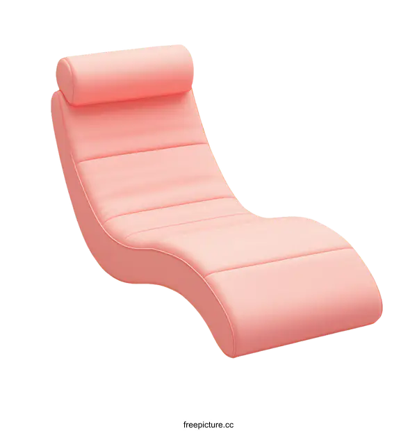 [Transparent Background PNG]Modern Pink Recliner Lounge Chair Design