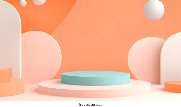 Abstract Geometric Shapes in Pastel Colors