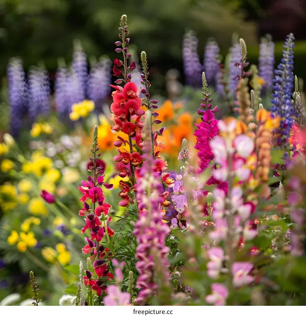 Colorful Flowers in a Garden
