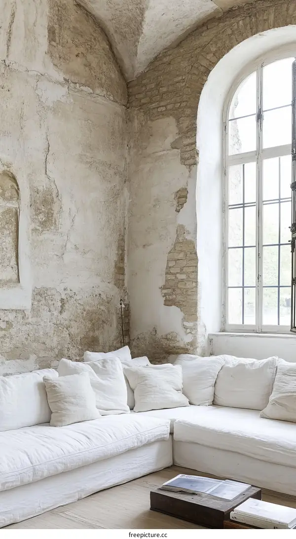 Rustic Modern Corner Sofa in a Vintage Industrial Loft