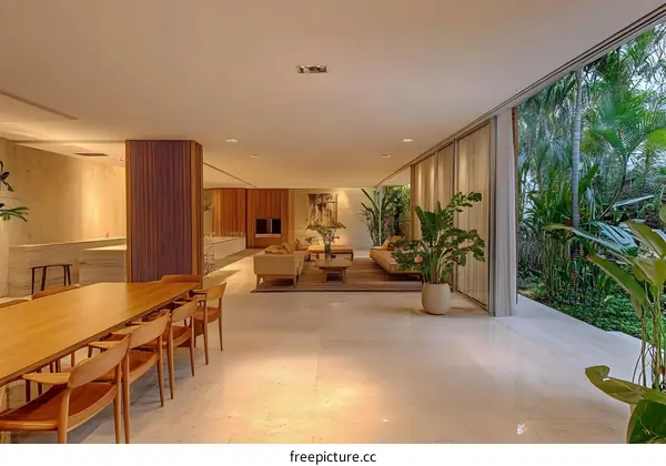 Modern Minimalist Interior Design With Indoor Plants