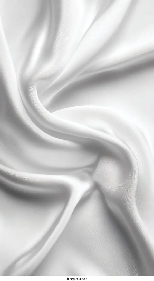 Elegant White Silk Fabric Texture Close-up
