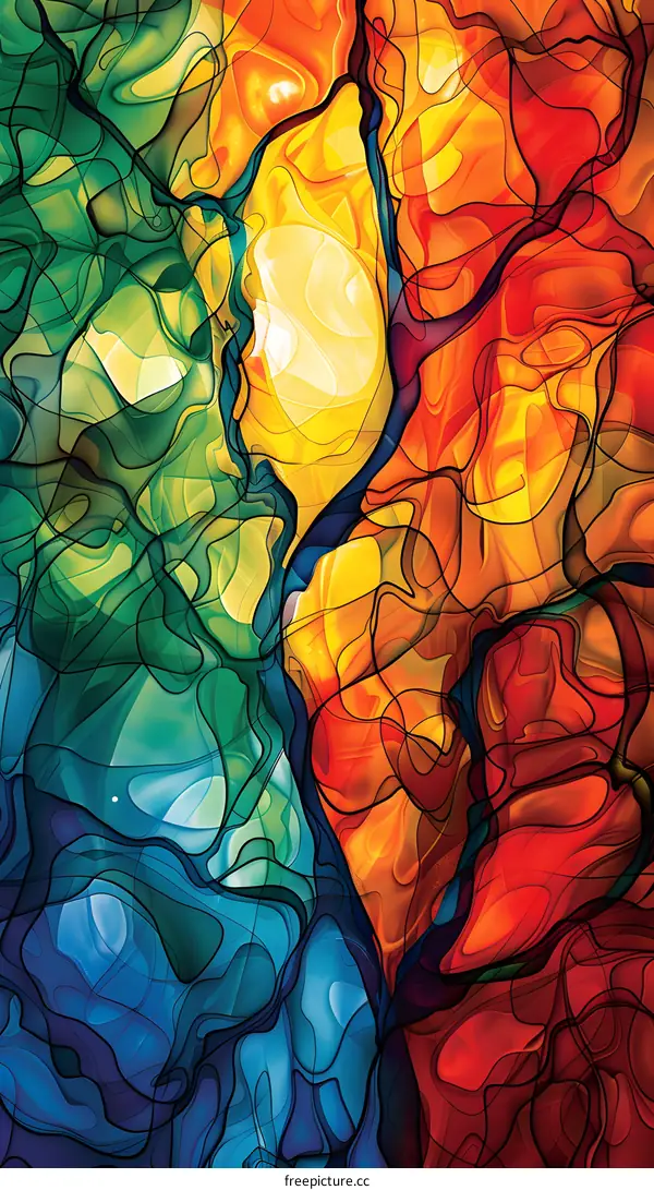 Abstract Swirls of Color and Light