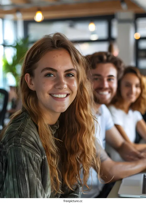 portrait of a group of young professionals smiling