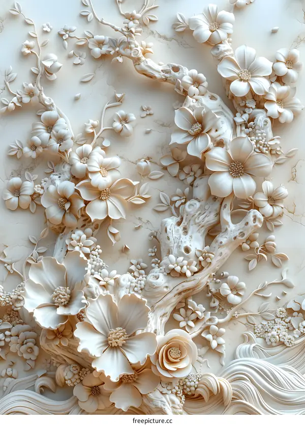 Artistic Flower Carving