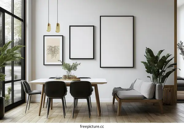 Modern Dining Room Interior Design Illustration