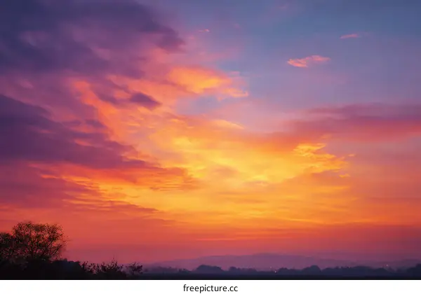 Colorful Sunrise Sky with Cloudscape