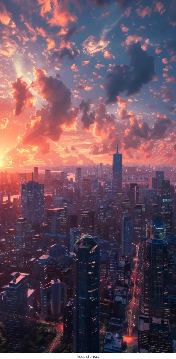 Cityscape and Sunset