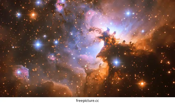 Stunning Cosmic Nebula Star Formation