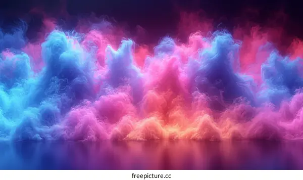 Colorful smoke background with smooth fluid animated