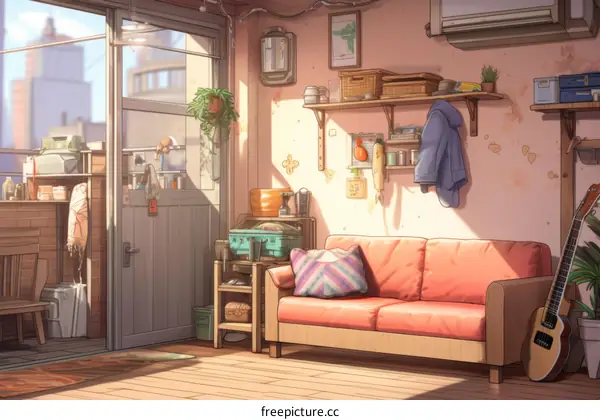 Inviting Apartment Living Room with Cozy Vibes