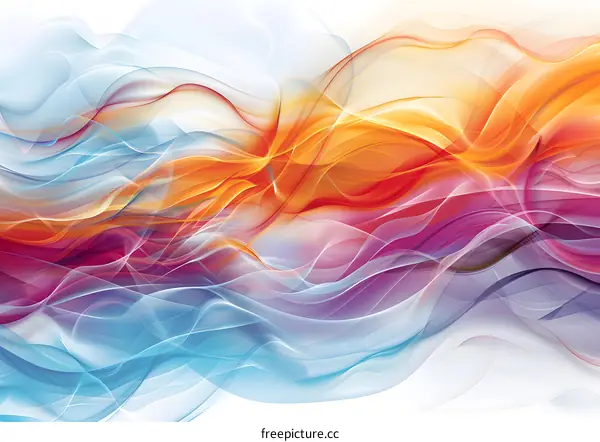 Abstract Colorful Flowing Lines