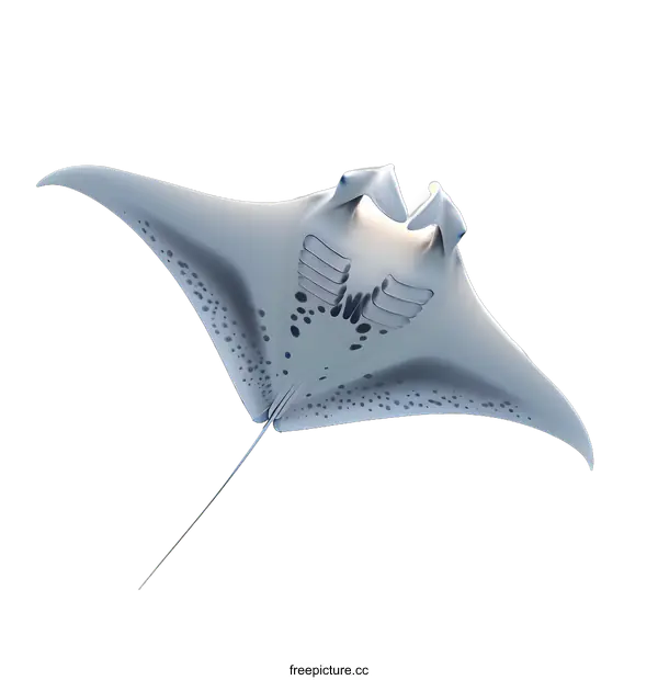 [Transparent Background PNG]Giant oceanic manta ray isolated