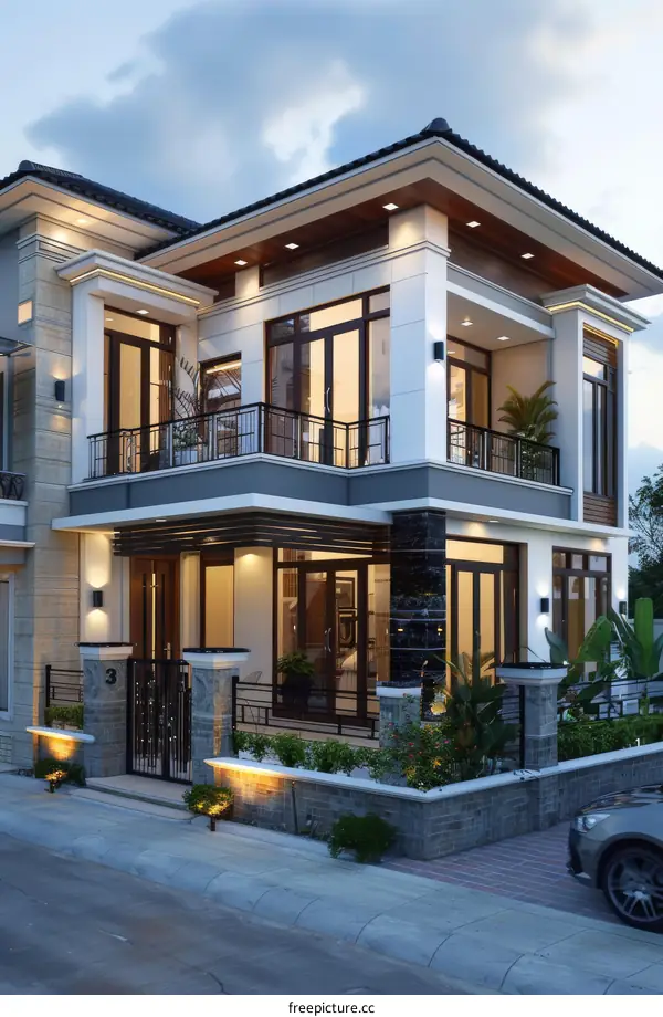 Modern Architectural Exterior Design of a Luxurious Home