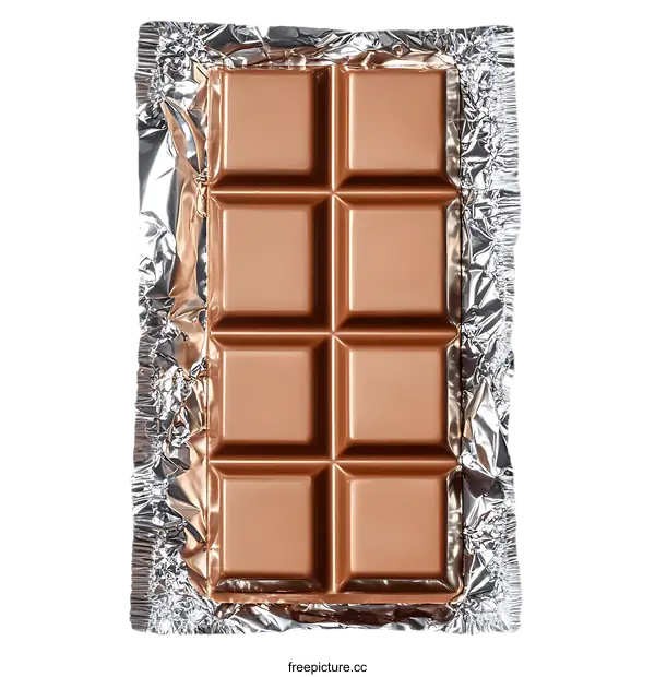[Transparent Background PNG]Delicious Chocolate Bar Wrapped in Foil
