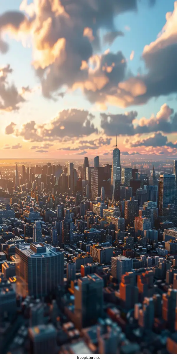 Stunning New York City Skyline at Sunset