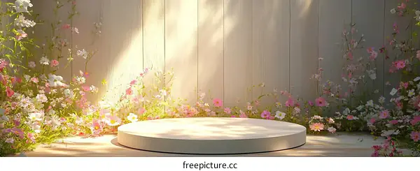Floral Display Platform Beautiful Spring Setting