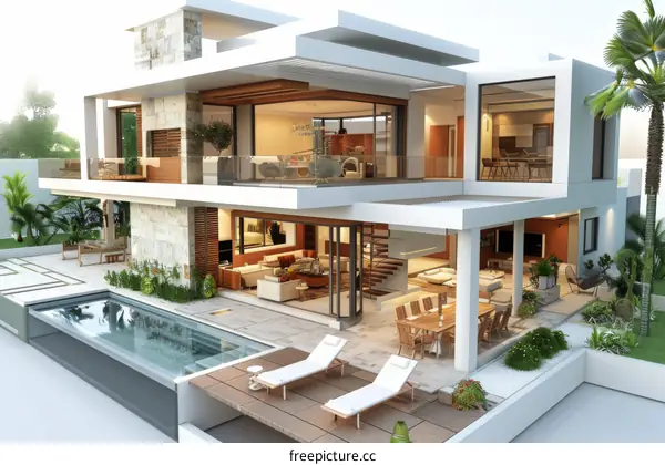 Modern Luxury Villa with Outdoor Pool