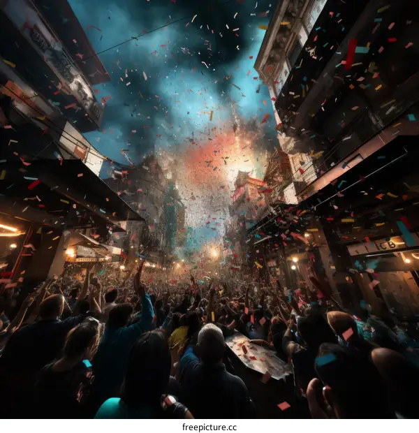 Confetti Celebration in the Street