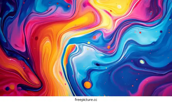 Abstract Colorful Paint Swirls