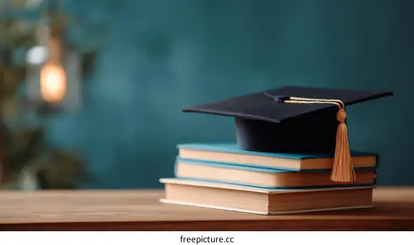Graduation Ceremony Books and Cap