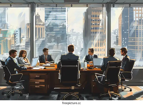 business meeting in modern office