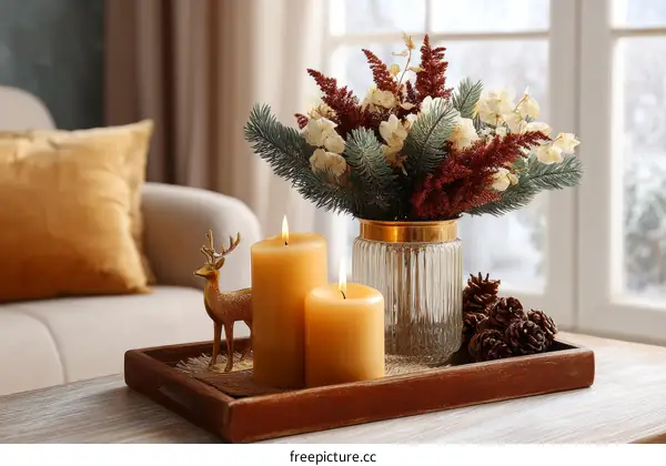 Cozy Christmas Home Decor Display