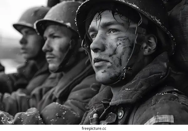 A group of soldiers in the snow